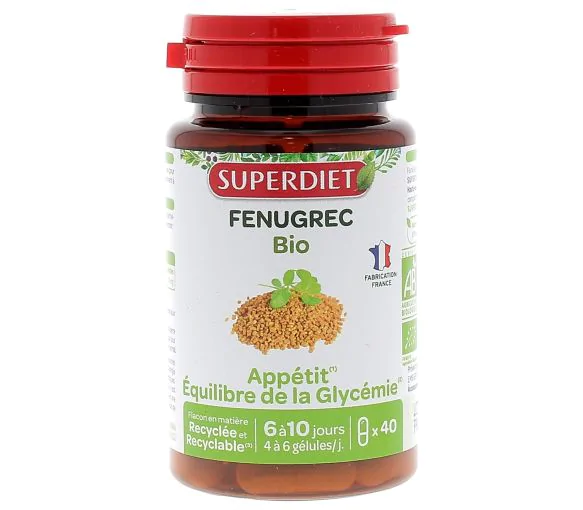 Fenugrec bio Super Diet - boite de 40 gélules