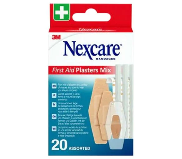 First Aid Plasters Mix Nexcare - boîte de 20 pansements