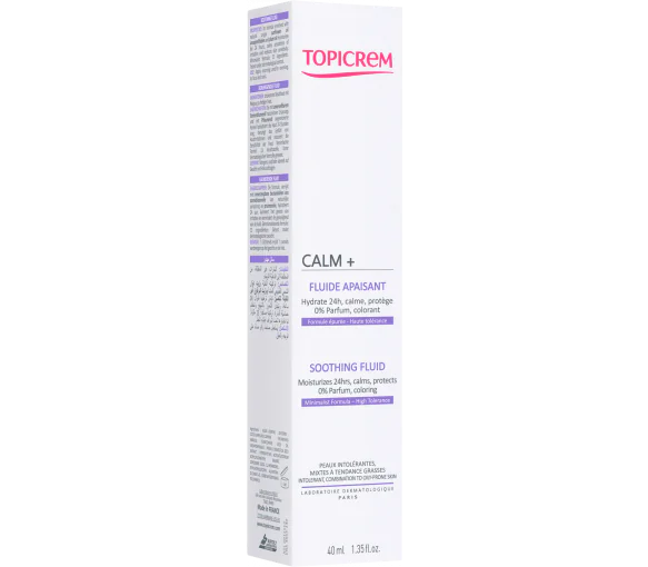Fluide apaisant CALM+ Topicrèm - tube de 40 ml