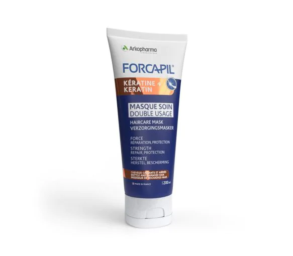 Forcapil masque soin double usage Kératine+ Arkopharma - tube de 200 ml