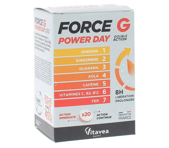 Force G Power Day Vitavea - boîte de 20 comprimés