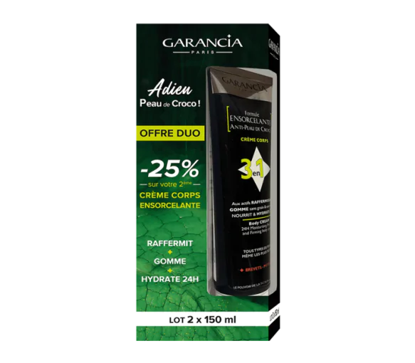 Formule Ensorcelante anti-peau de croco 3 en 1 Garancia - lot de 2x 150 ml