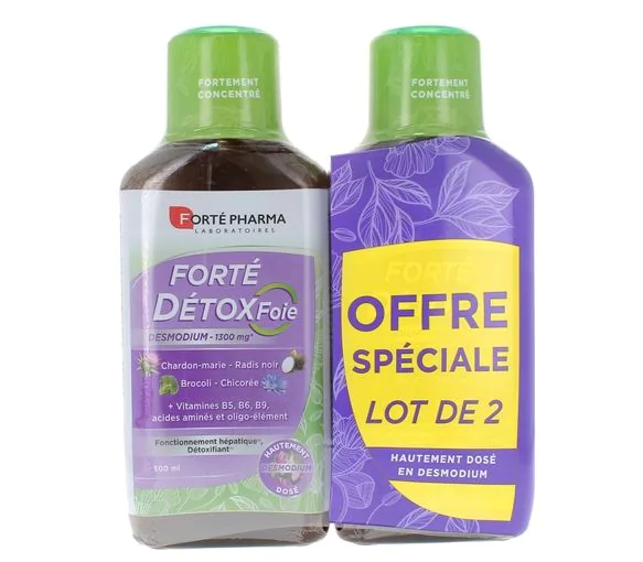 Forté DetoxFoie Desmodium Forté Pharma - lot de 2 flacons de 500ml
