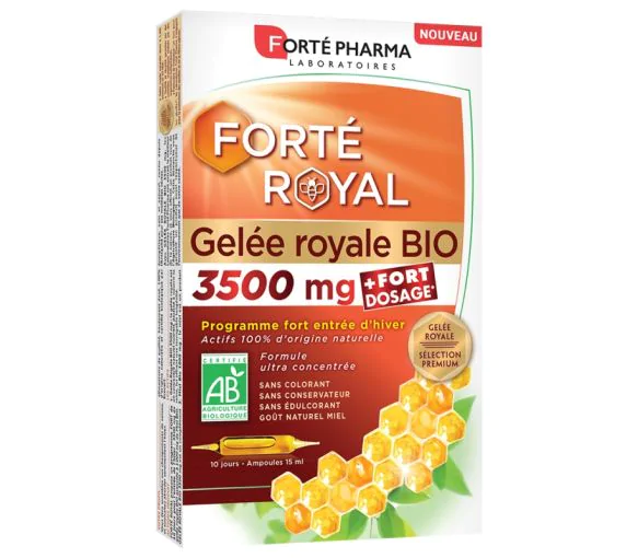Forté Royal Gelée royale 3500 mg bio Forté Pharma - boîte de 10 ampoules