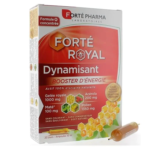 Forté Royal Gelée royale dynamisant Forté Pharma - 20 ampoules de 10ml