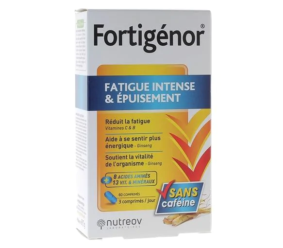 Fortigénor fatigue intense et épuisement Nutreov - boîte de 60 comprimés