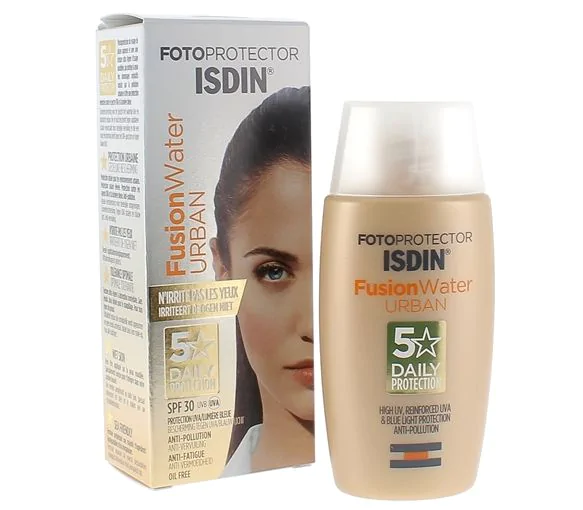 Fotoprotector Fusion Water Urban protection solaire visage SPF 30 Isdin - flacon de 50 ml