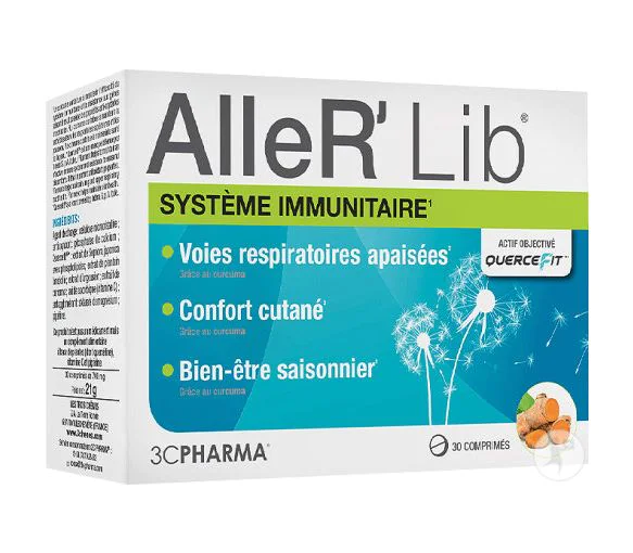 AlleR'Lib système immunitaire 3CPharma - boite de 30 comprimés