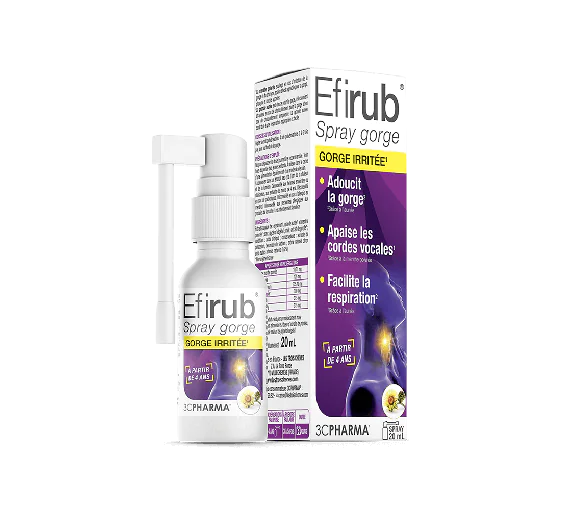 Efirub spray gorge 3C Pharma - spray de 20ml