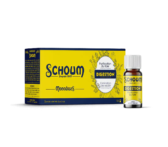 Schoum digestion Les Trois Chênes - boite de 10 monodoses de 15ml