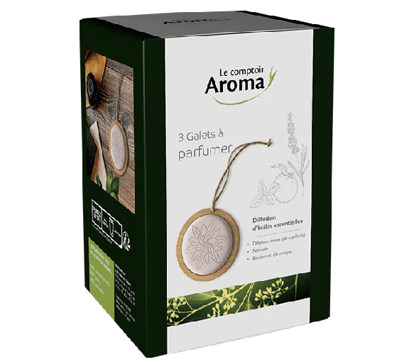 Galets à parfumer Le Comptoir Aroma - boîte de 3 galets