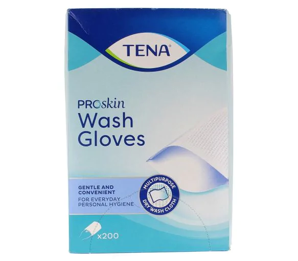 Gants jetables Proskin Wash Gloves Tena - boîte de 200 gants