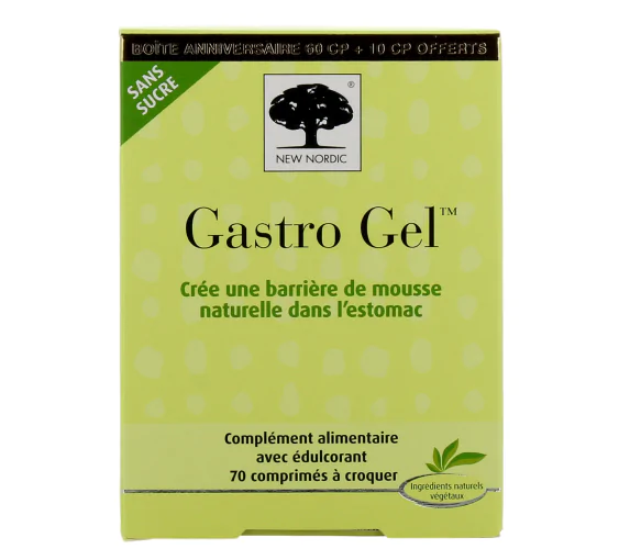 Gastro Gel New Nordic - boîte de 60 comprimés + 10 offerts