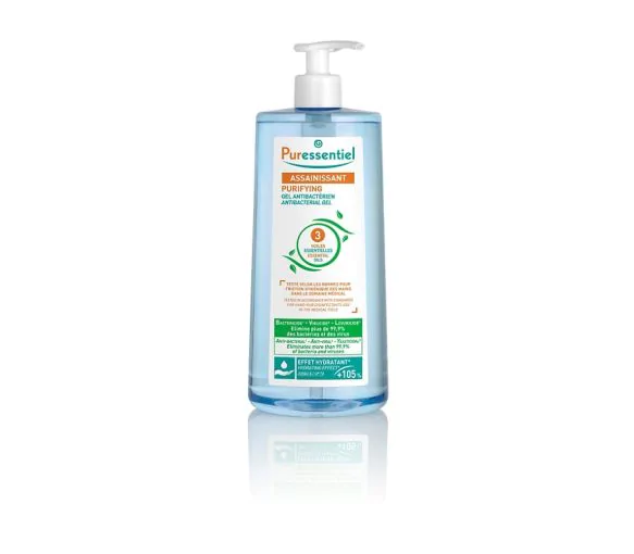 Gel antibactérien aux 3 huiles essentielles Puressentiel - flacon à pompe de 975 ml