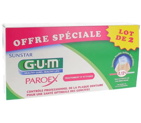 Gel Dentifrice Paroex GUM - lot de 2x75 ml