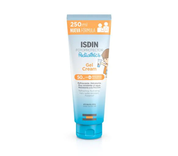 Gel cream wet skin SPF 50 Gel solaire enfants Fotoprotector pediatrics Isdin - tube de 250 ml