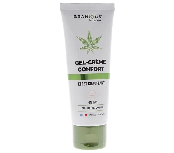 Gel-crème confort CBD effet chauffant Granions - tube de 75 ml