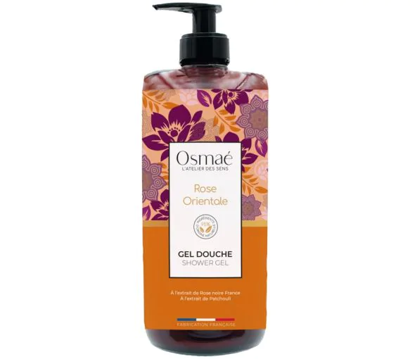 Gel douche Rose orientale Osmaé - flacon-pompe de 1L