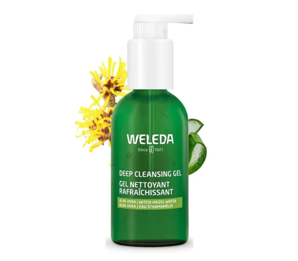 Gel nettoyant rafraîchissant bio Weleda - flacon-pompe de 150ml