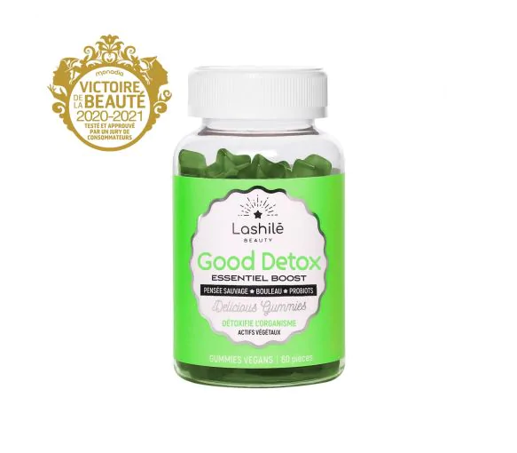 Good Détox essentiel boost Lashilé Beauty - boîte de 60 gummies végan