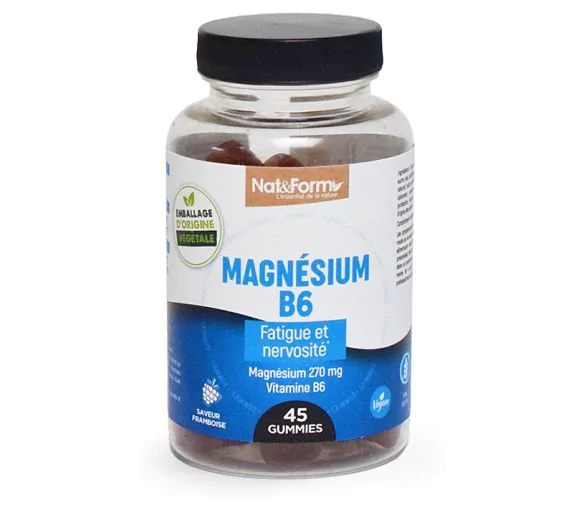 Gummies magnésium B6 Nat&Form - pot de 45 gommes