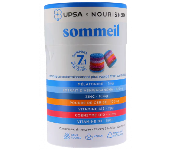 Gummies sommeil 7en1 Upsa x Nourished - boite de 30 gummies