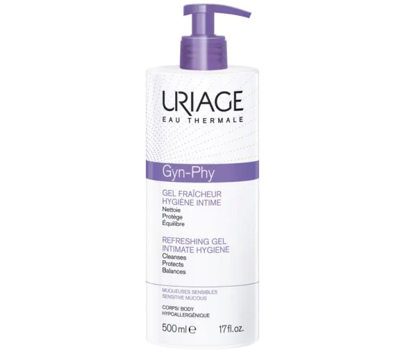 Gyn-phy toilette intime gel fraîcheur Uriage - flacon-pompe de 500ml