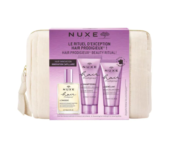 Hair Prodigieux Le rituel d'exception format voyage Nuxe - trousse de 3 produits