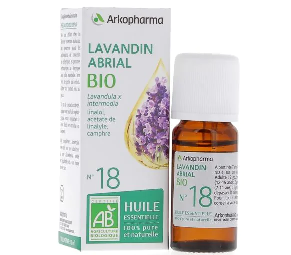 Huile Essentielle Lavandin Abrial Bio n°18 Arkopharma - flacon de 10 ml