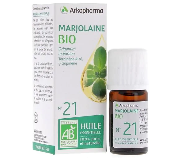 Huile Essentielle Marjolaine Bio n°21 Arkopharma - flacon de 5 ml
