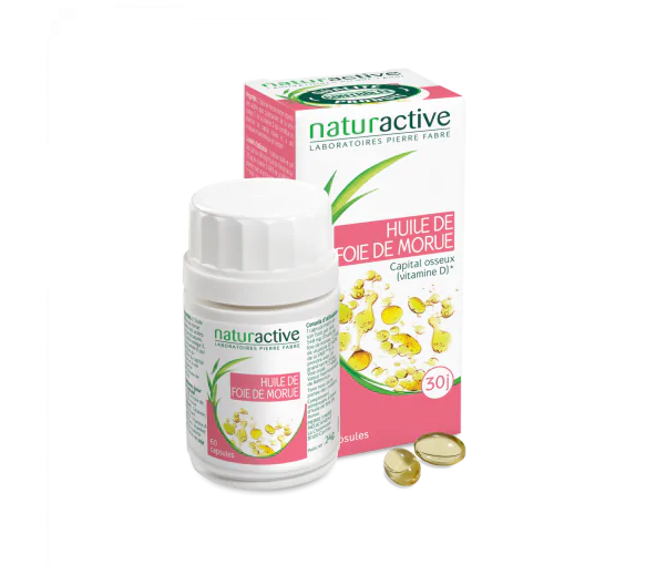 Huile de foie de morue Naturactive - boîte de 60 capsules