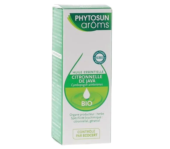 Huile essentielle bio Citronnelle de Java Phytosun arôms - flacon de 10ml