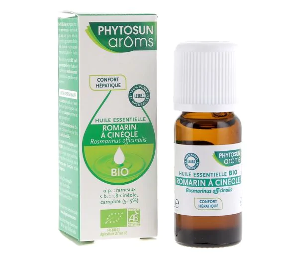 Huile essentielle bio romarin à cinéole Phytosun Arôms - flacon de 10 ml