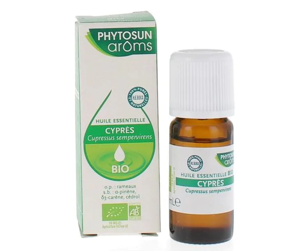 Huile essentielle de Cyprès bio Phytosun Arôms - flacon de 10ml