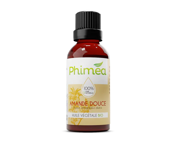 Huile végétale d'amande douce bio Phimea - flacon de 50 ml