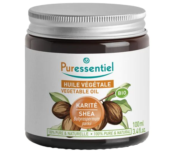 Huile végétale de Karité (Butyrospermum parkii) bio Puressentiel - pot de 100 ml