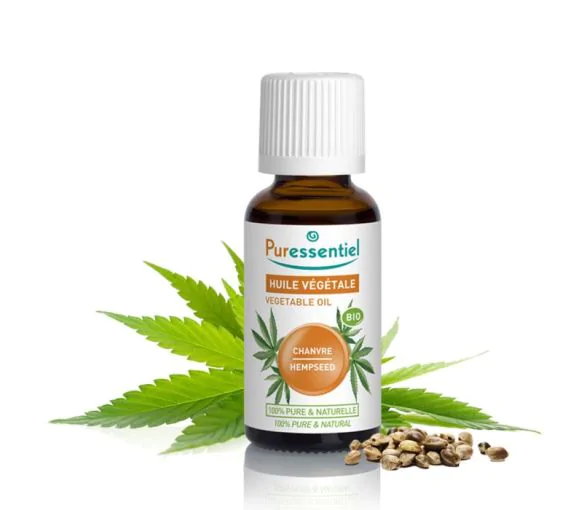 Huile végétale de chanvre bio Puressentiel - flacon de 50 ml