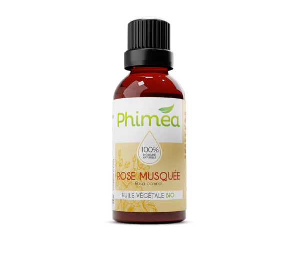 Huile végétale de rose musquée BIO Phimea - flacon de 50 ml