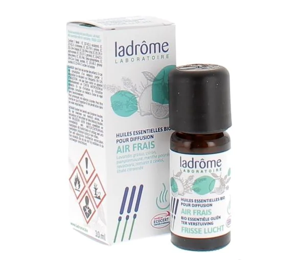 Huiles essentielles bio pour diffusion air frais Ladrôme - flacon de 10 ml