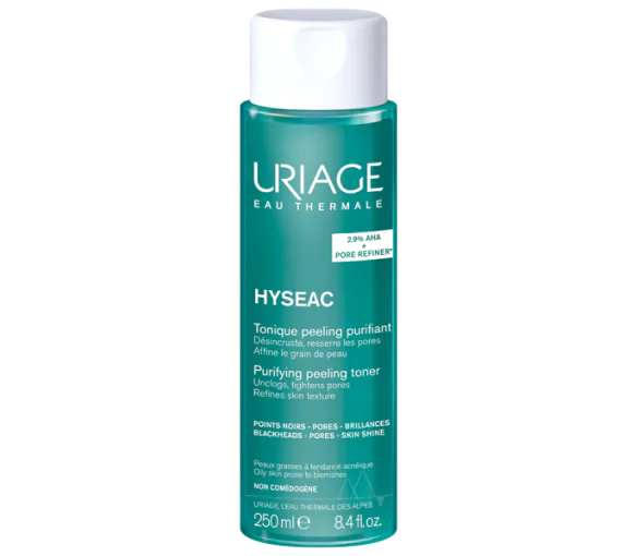 Hyséac tonique peeling purifiant peaux grasses à tendance acnéique Uriage - flacon de 250 ml
