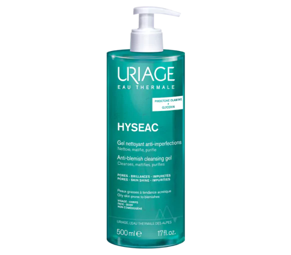 Hyséac gel nettoyant anti-imperfections Uriage - flacon pompe de 500ml