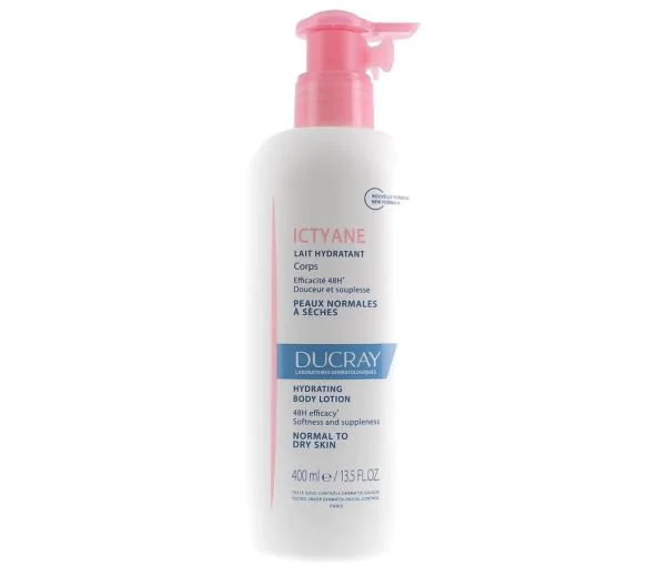 Ictyane Lait hydratant corps Ducray - flacon à pompe de 400 ml