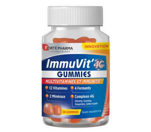 ImmuVit' 4G goût mandarine Forté Pharma - pot de 30 gummies