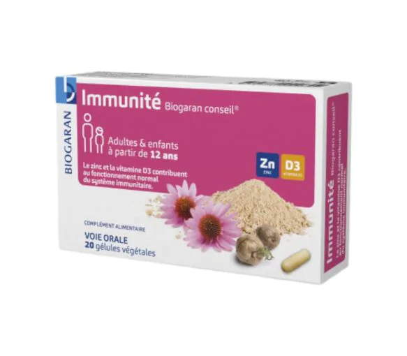 Immunité Biogaran - boîte de 20 gélules végétales