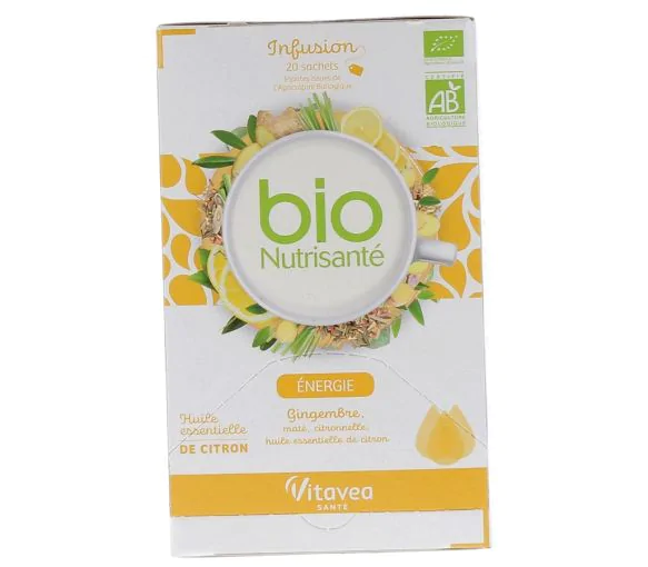 Infusion Energie Bio Nutrisanté - boîte de 20 sachets