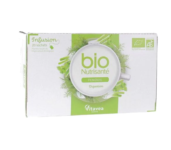 Infusion Fenouil bio Nutrisanté - boîte de 20 sachets