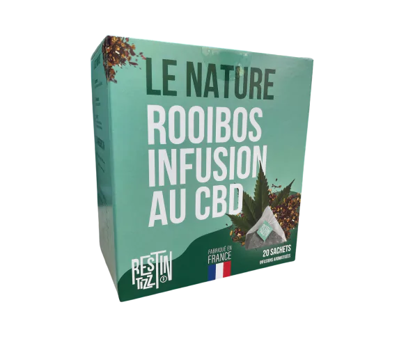 Infusion Rooibos Le nature au CBD bio Rest In Tizz - boîte de 20 sachets