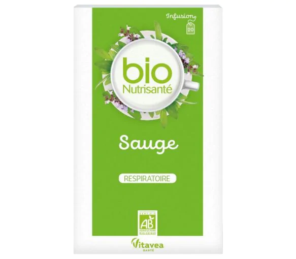 Infusion sauge respiratoire bio Vitavea - boîte de 20 sachets