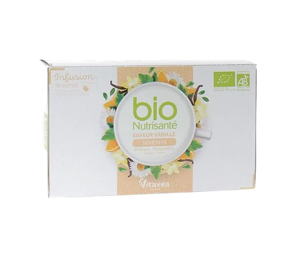 Infusion sérénité vanille bio Vitavea - boîte de 20 sachets