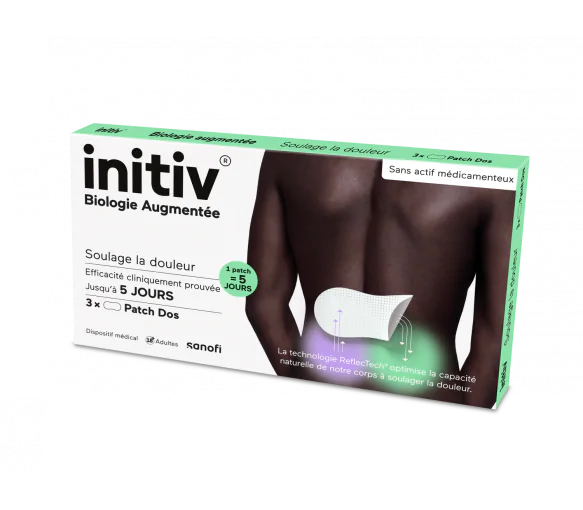 Initiv Patch dos anti-douleur Sanofi - boîte de 3 patchs